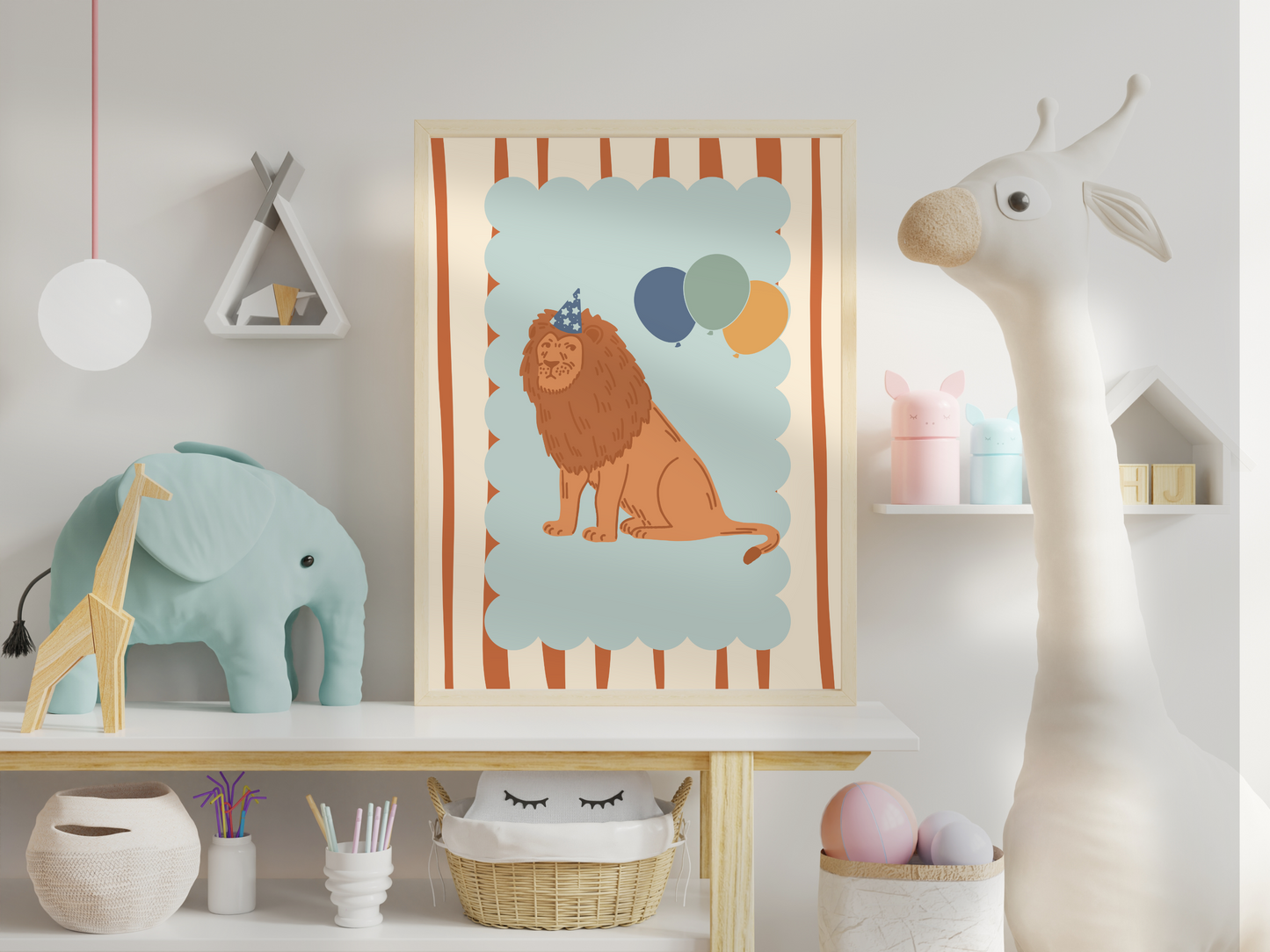 Circus Lion Nursery Art Print