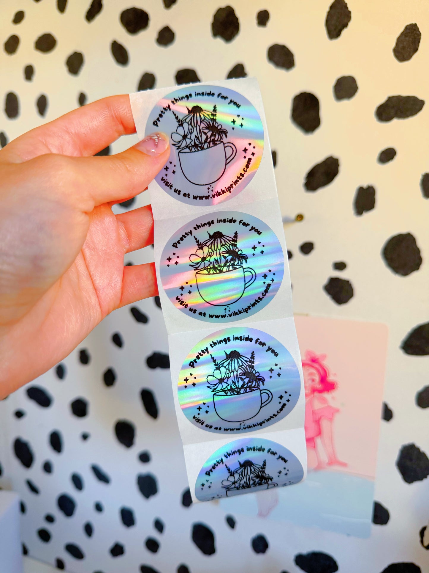 Pretty Things inside for you - Personalised Small Business Stickers