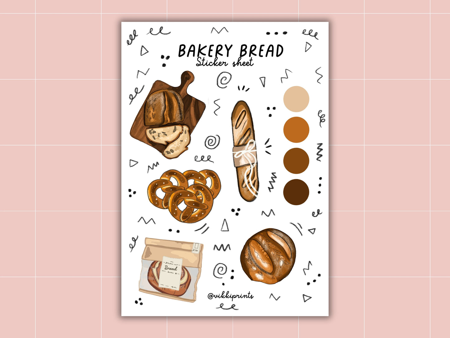 Bakery Bread Sticker Sheet