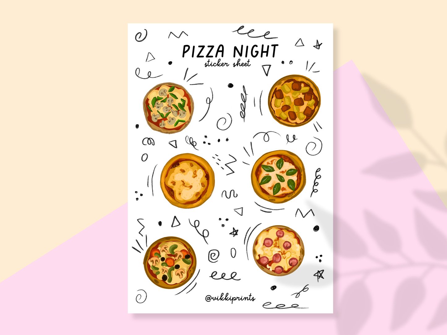 Pizza Night Sticker Sheet