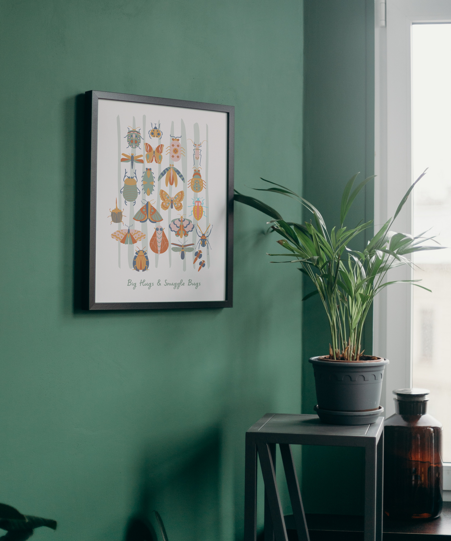 Snuggle Bug Art Print in Warm Earth Tones
