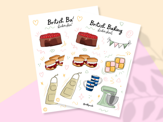 British Baking Sticker Sheet (GBBO Inspired Stickers)