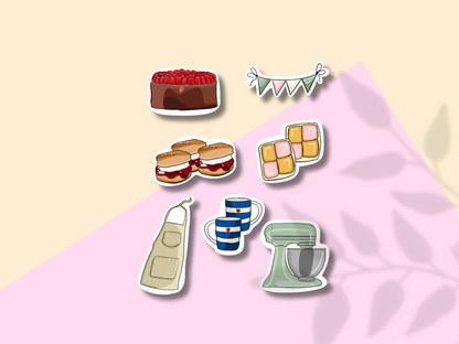 British Baking Sticker Sheet (GBBO Inspired Stickers)