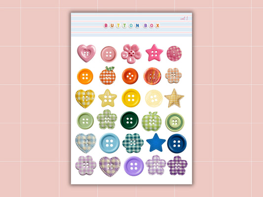 Button Box Sticker Sheet