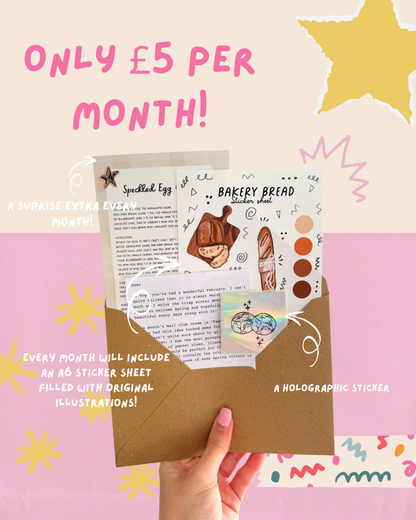 The Snail Mail Post Club - Monthly letterbox Sticker Subscription