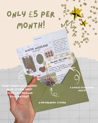 The Snail Mail Post Club - Monthly letterbox Sticker Subscription