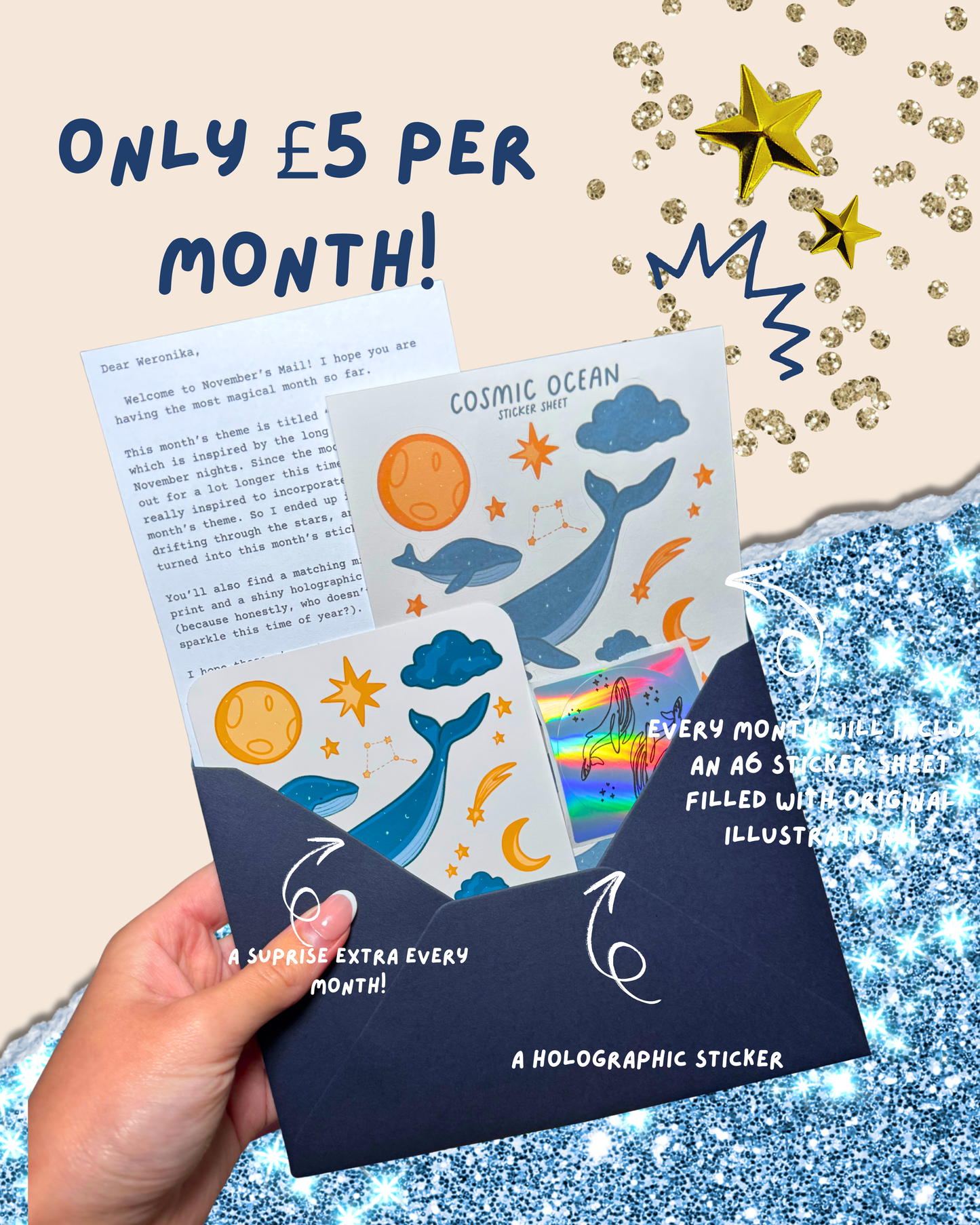 The Snail Mail Post Club - Monthly letterbox Sticker Subscription