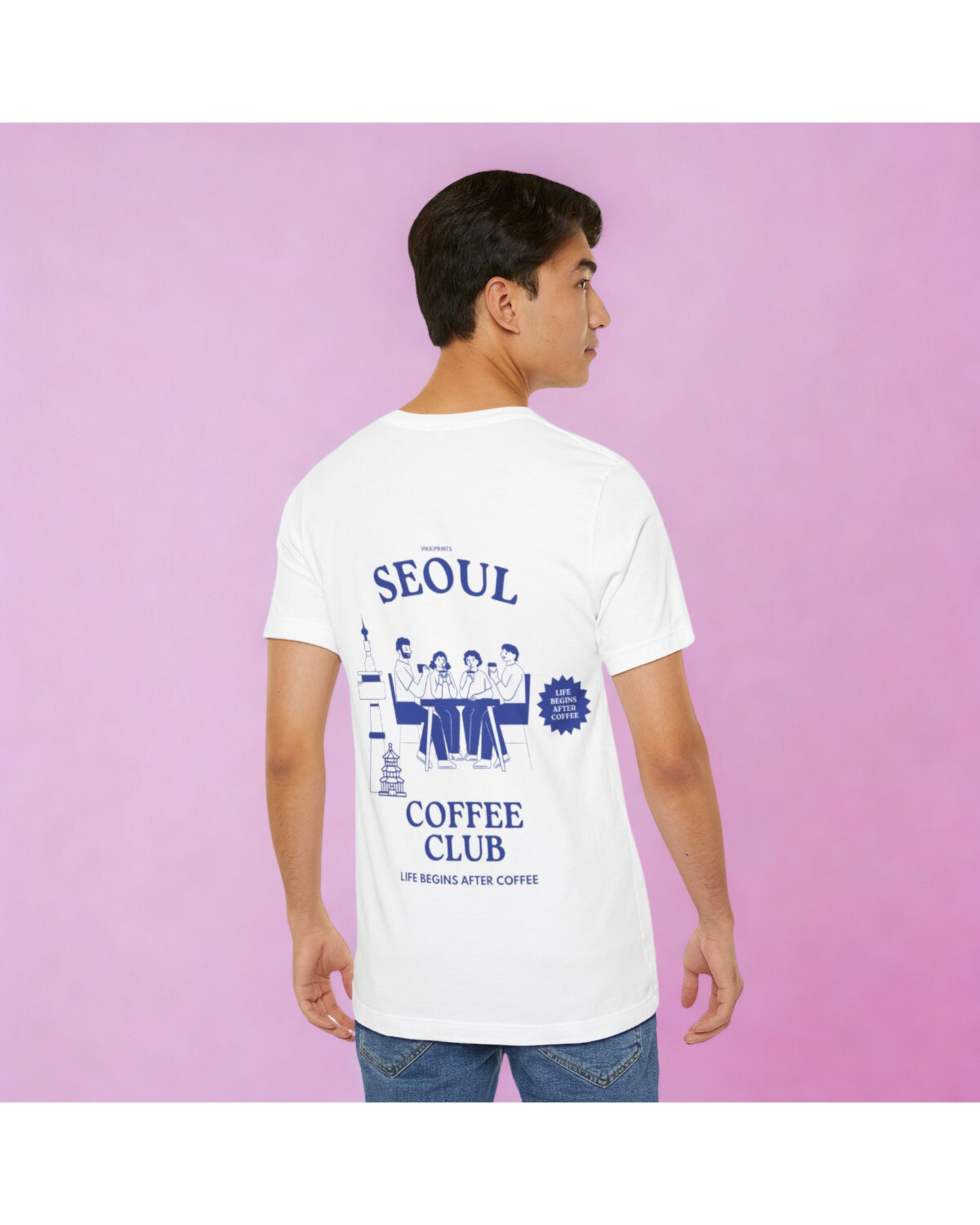 Seoul Coffee Club Unisex Tee - ‘Life Begins After Coffee’ Graphic T-Shirt