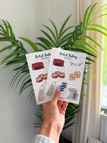 British Baking Sticker Sheet (GBBO Inspired Stickers)