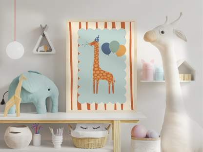 Circus Giraffe Nursery Art Print