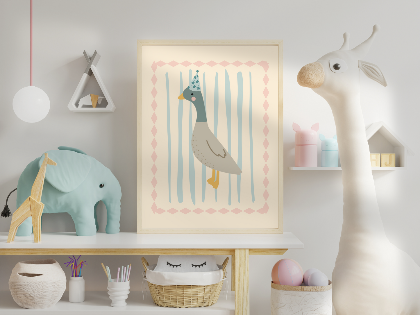 Vintage Duck Nursery Art Print
