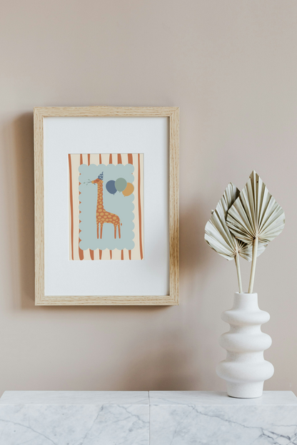 Circus Giraffe Nursery Art Print
