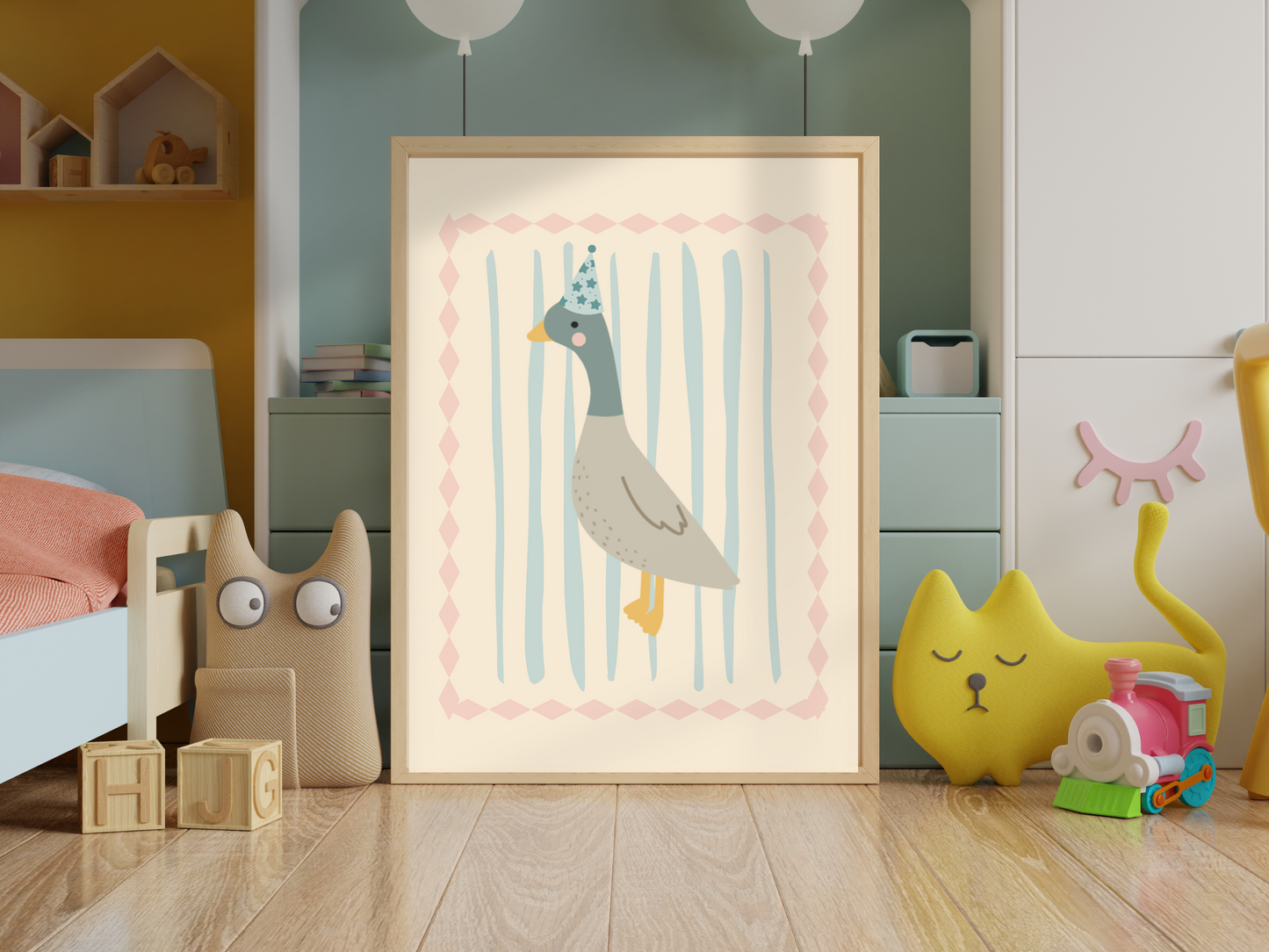 Vintage Duck Nursery Art Print