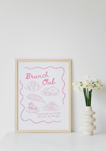 Pink Brunch Club Art Print