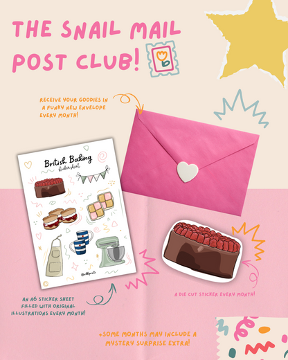 The Snail Mail Post Club - Monthly letterbox Sticker Subscription