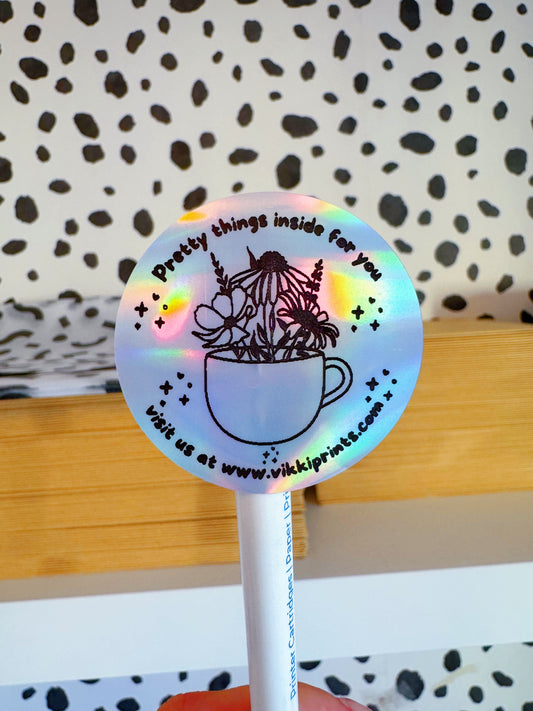 Pretty Things inside for you - Personalised Small Business Stickers