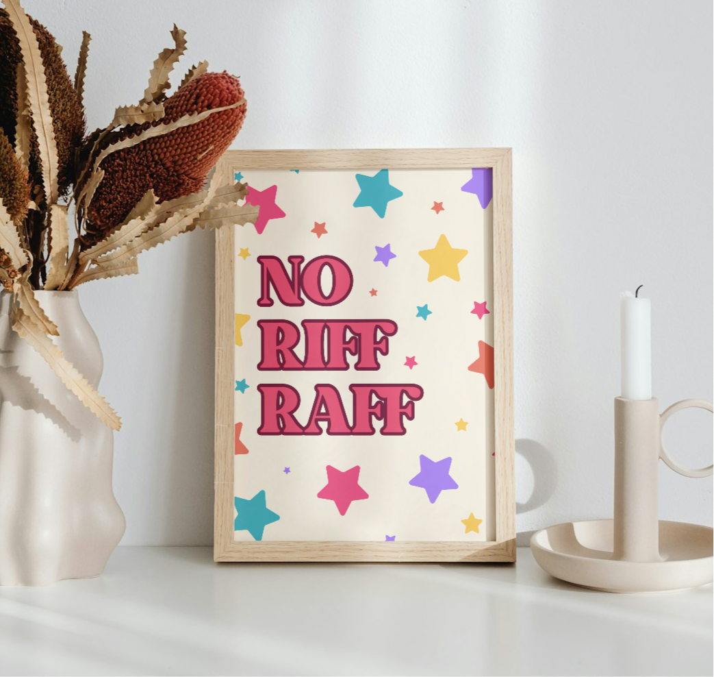 No Riff Raff Dogs No Riff Raff Art Print – VikkiPrints
