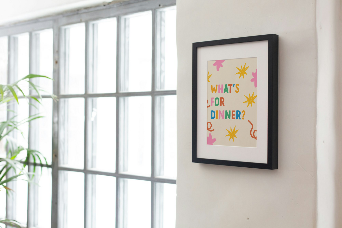 What’s for dinner? Colourful Kitchen Art Print Poster