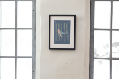 Blue Whale Nursery Art Print | Underwater Nursery