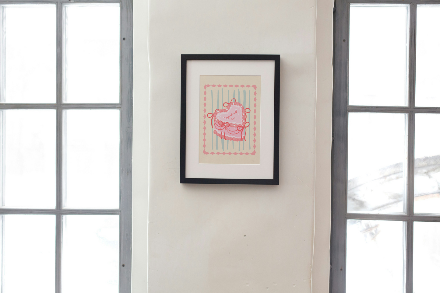 Layered with Love Vintage Heart Cake Art Print