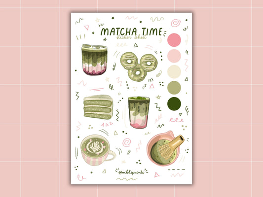 Matcha Time Sticker Sheet