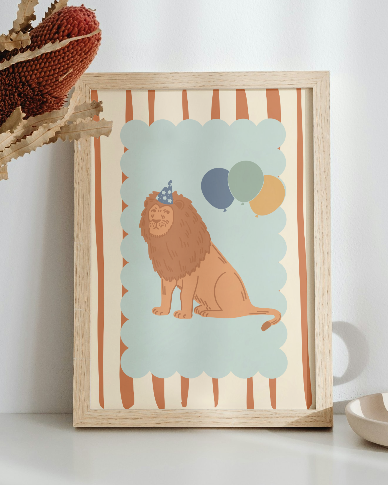 Circus Lion Nursery Art Print
