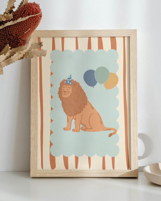 Circus Lion Nursery Art Print
