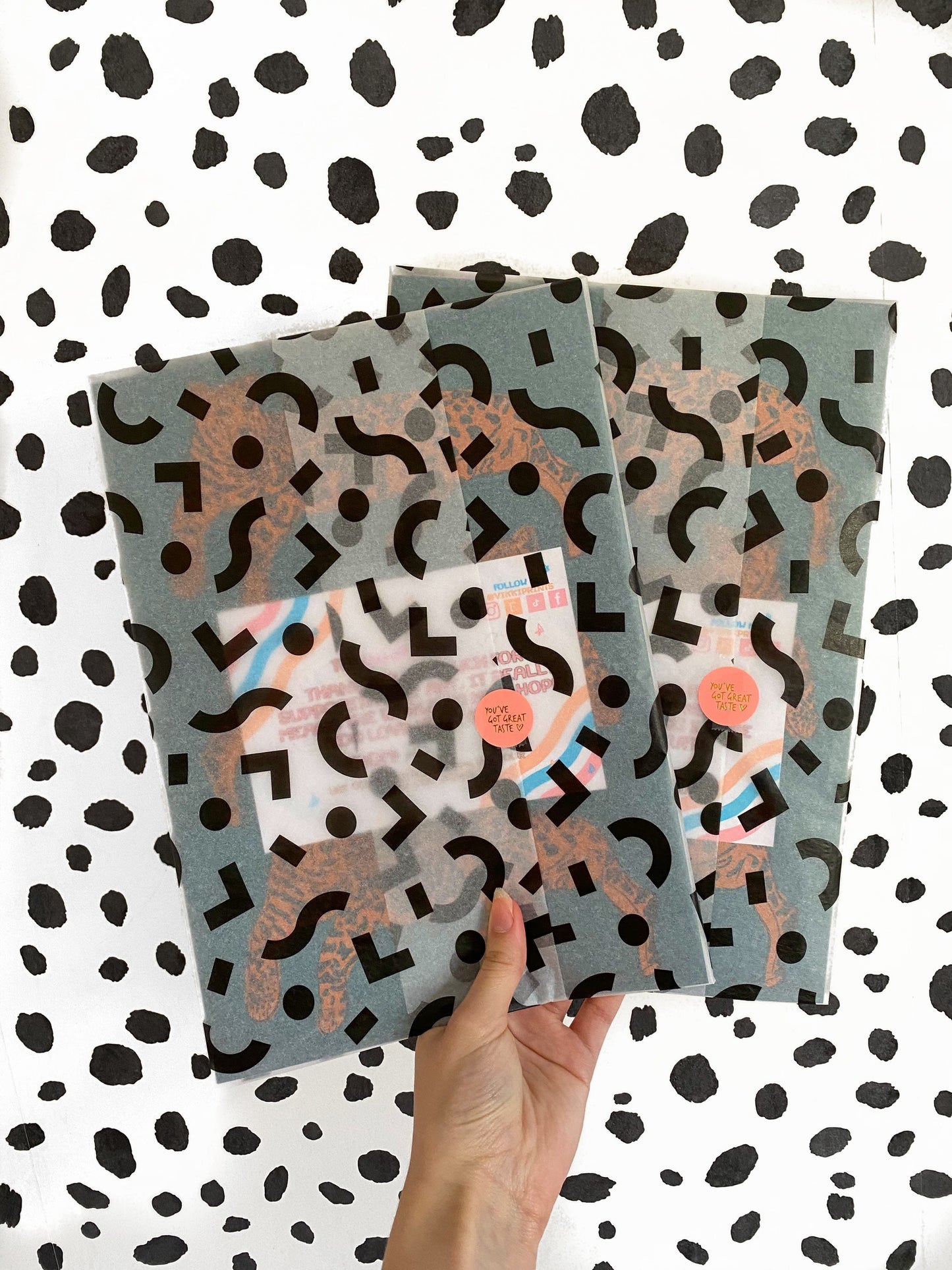 Teal Leopard Trio Art Print