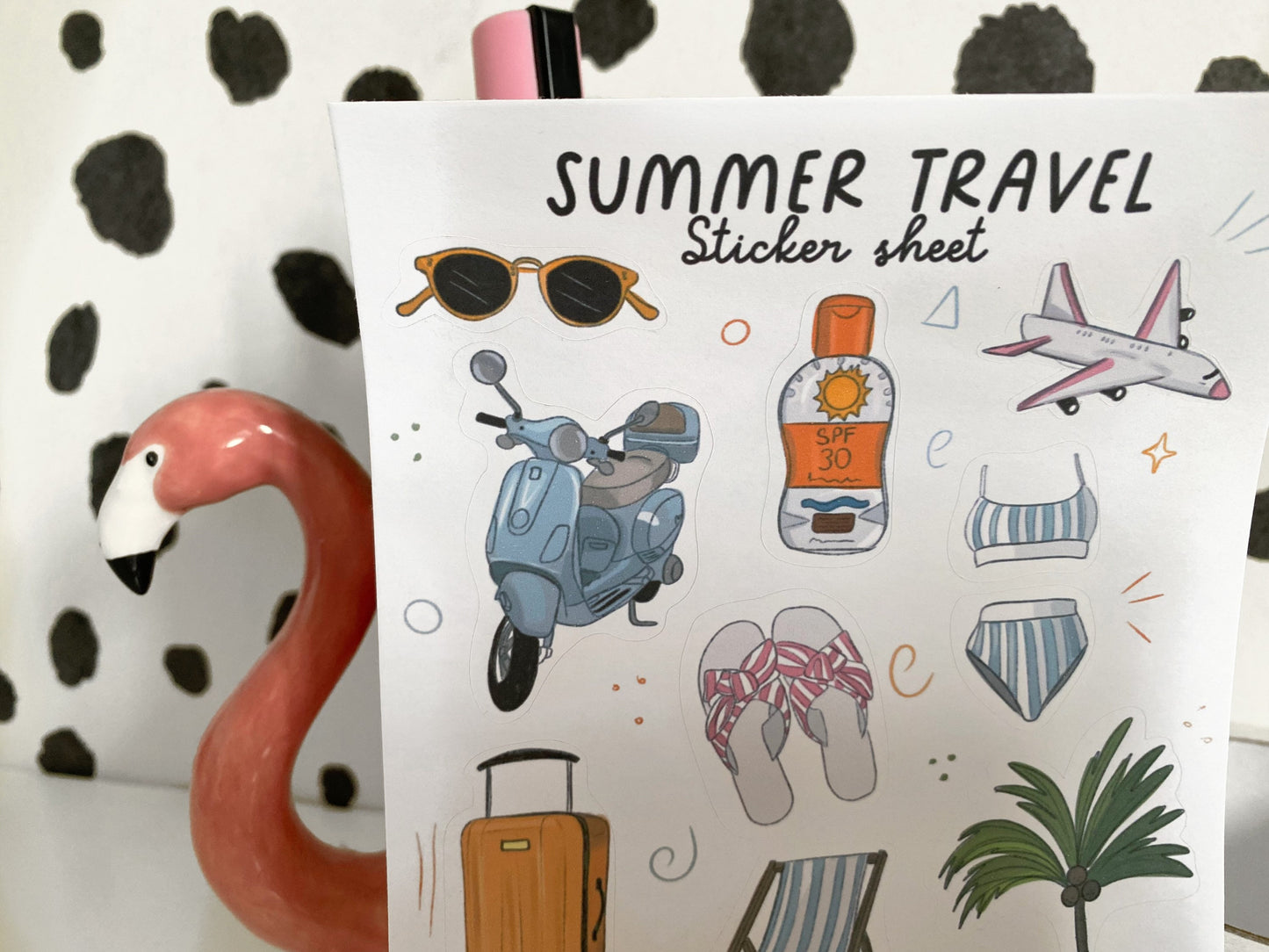 Summer Holiday Sticker Sheet