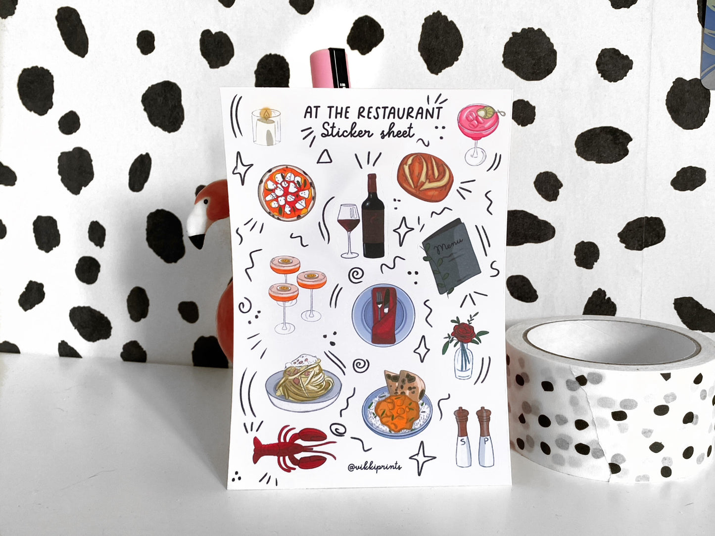 Restaurant Sticker Sheet