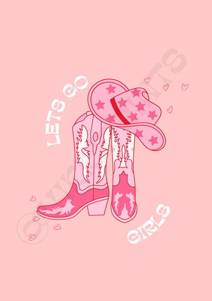 Lets Go Girls Art Print