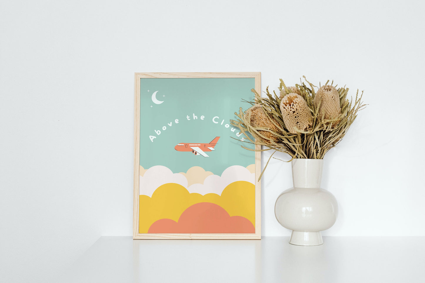 Head in the Clouds Travel Art Print