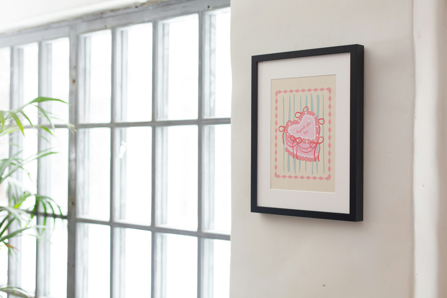 Layered with Love Vintage Heart Cake Art Print