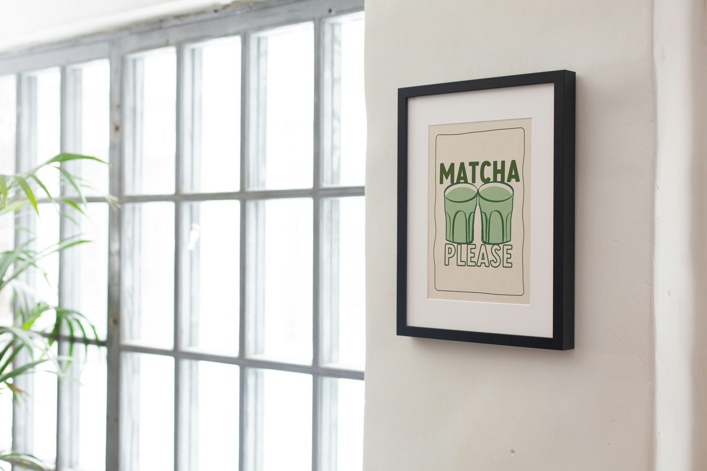 Matcha Please Art Print - Matcha Themed Kitchen Poster